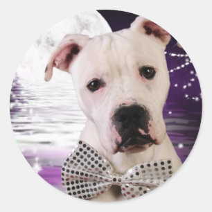 Sticker Rond Chiot de lune