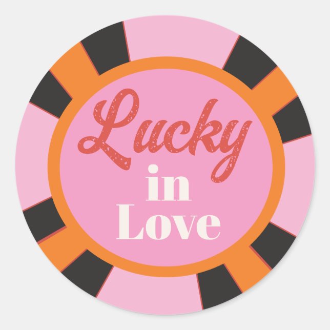 Sticker Rond Chip de Poker Mod Las Vegas (Devant)