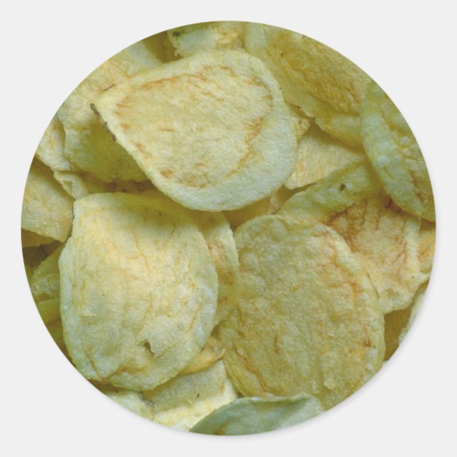 Sticker Rond chips croustillantes (Devant)