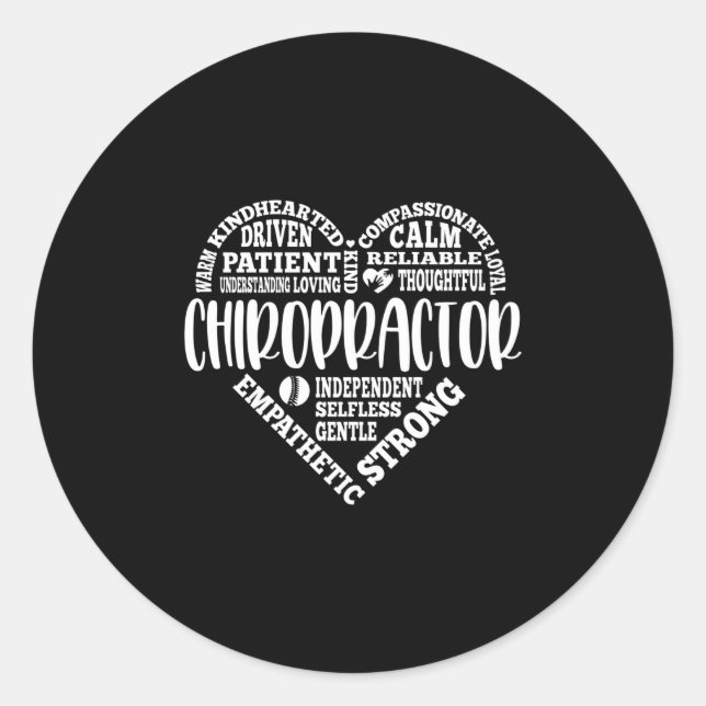 Sticker Rond Chiropractor chiropractor (Devant)