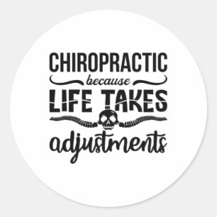Sticker Rond Chiropraticien Chiro Chiropratique de la colonne v