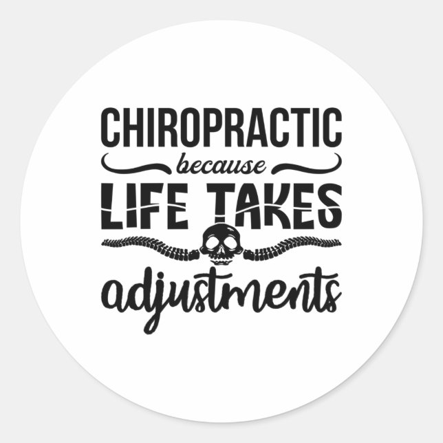 Sticker Rond Chiropraticien Chiro Chiropratique de la colonne v (Devant)