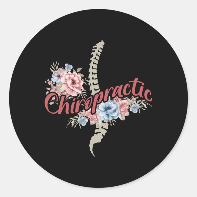 Sticker Rond Chiropratique (Devant)