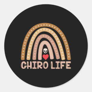 Sticker Rond Chiropratique Chiro Vie Spine Chiropraticien