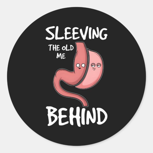Sticker Rond Chirurgie Bariatrique Amusante J'Abandonne Le Vieu (Devant)