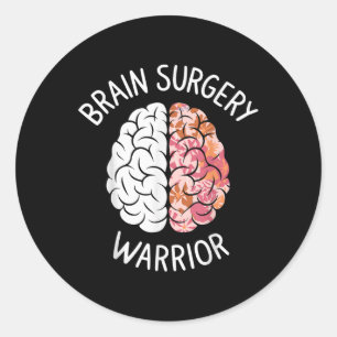 Sticker Rond Chirurgie cérébrale Guerrier Mois de sensibilisati