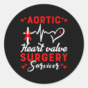 Sticker Rond Chirurgie de la valvule cardiaque aortique Surviva