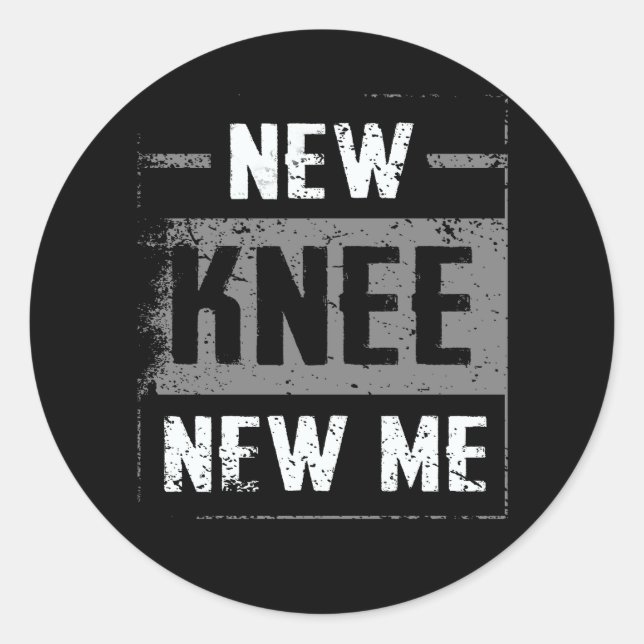 Sticker Rond Chirurgie de remplacement du nouveau genou après l (Devant)