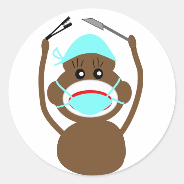 Sticker Rond Chirurgie générale - Adorable (Devant)