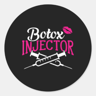 Sticker Rond Chirurgie plastique Cosmétique Injector Lips Botox
