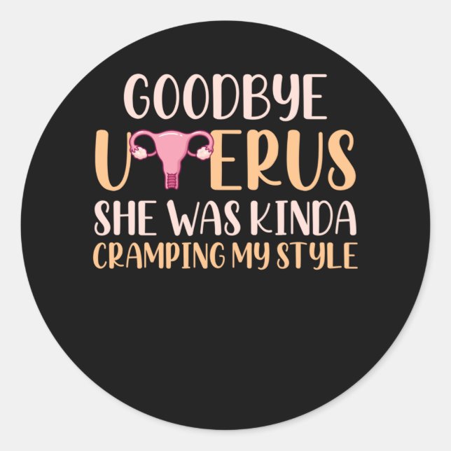 Sticker Rond Chirurgie Uterus Suppression Hystérectomie Récupér (Devant)