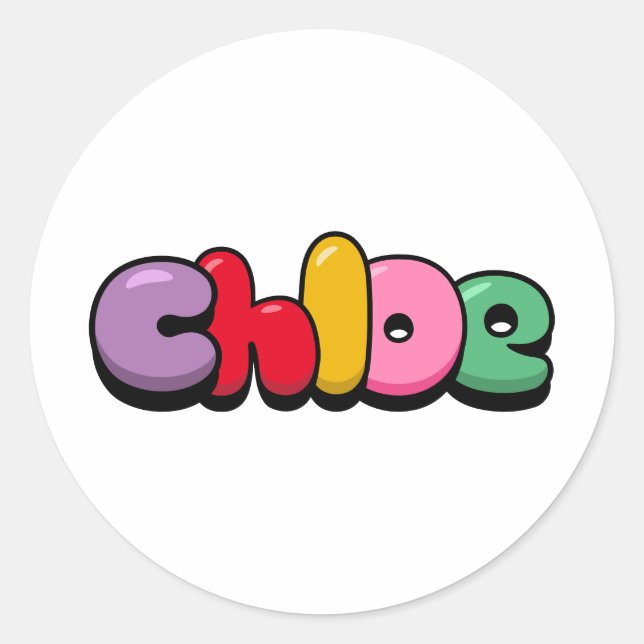 Sticker Rond Chloe (Devant)