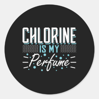 Sticker Rond Chlorine Est Mon Parfum Baignade