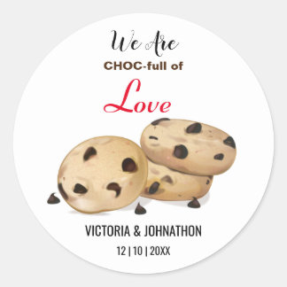 Sticker Rond Choc-Plein D'Amour Merci Cookie | Traitement Maria