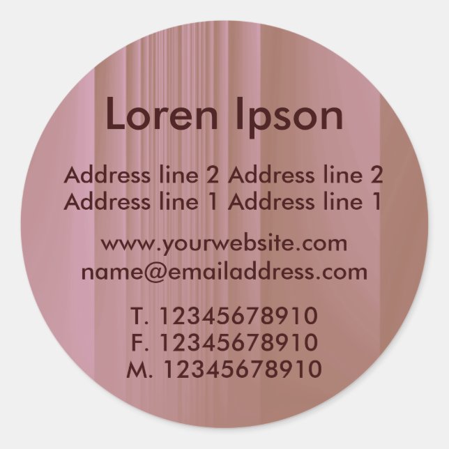 Sticker Rond Chocolat à la fraise, entreprise / profil (Devant)