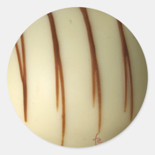 Sticker Rond chocolat blanc belge