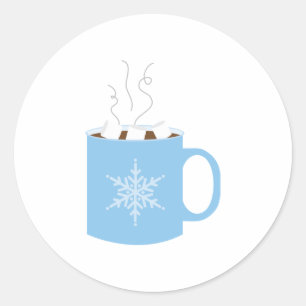 Sticker Rond Chocolat chaud