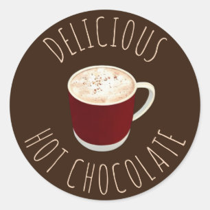 Sticker Rond Chocolat chaud