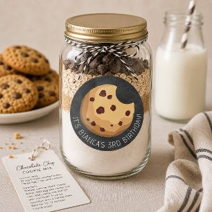 Sticker Rond Chocolat Chip Cookie Chalkboard Anniversaire Stick