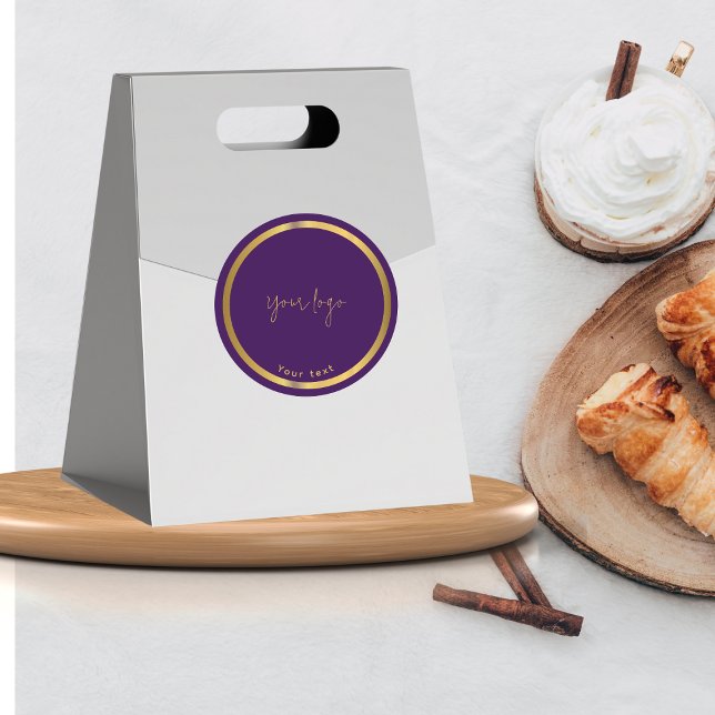 Sticker Rond Chocolat d'affaires de qualité noire et or (Créateur téléchargé)