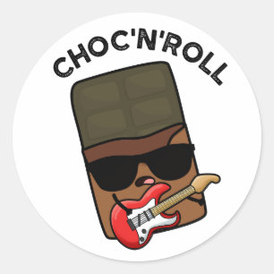 Sticker Rond Chocolat Drôle Choc Et Roll
