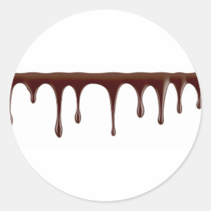 Sticker Rond Chocolat fondu