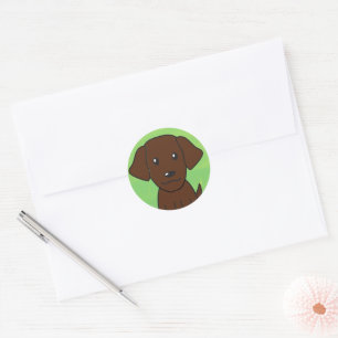 Sticker Rond chocolat lab nouveau dessin animé deuxième