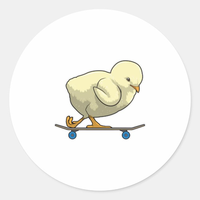 Sticker Rond Choisir comme patineur avec skateboard (Devant)