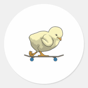 Sticker Rond Choisir comme patineur avec skateboard