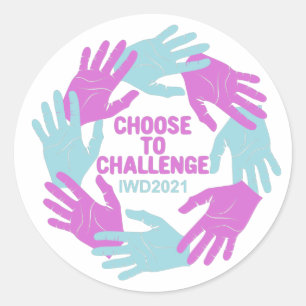 Sticker Rond Choisir de contester la Journée internationale de