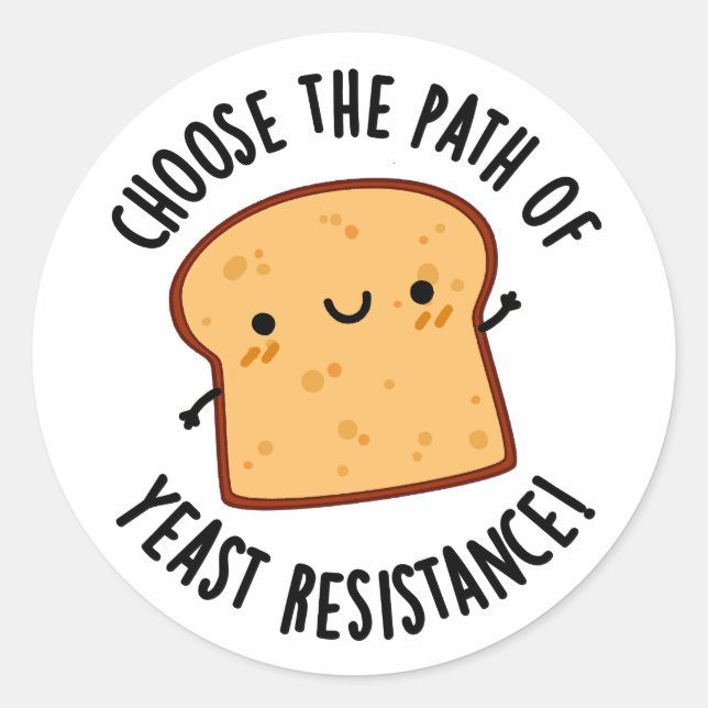 Sticker Rond Choisir Le Chemin Du Jeu De Résistance À La Levure (Devant)