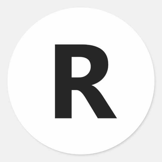 Sticker Rond Choisir une lettre | Police : Ouvrir Sans Condensé (Devant)