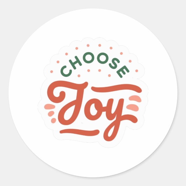 Sticker Rond Choisissez Joy Christmas (Devant)