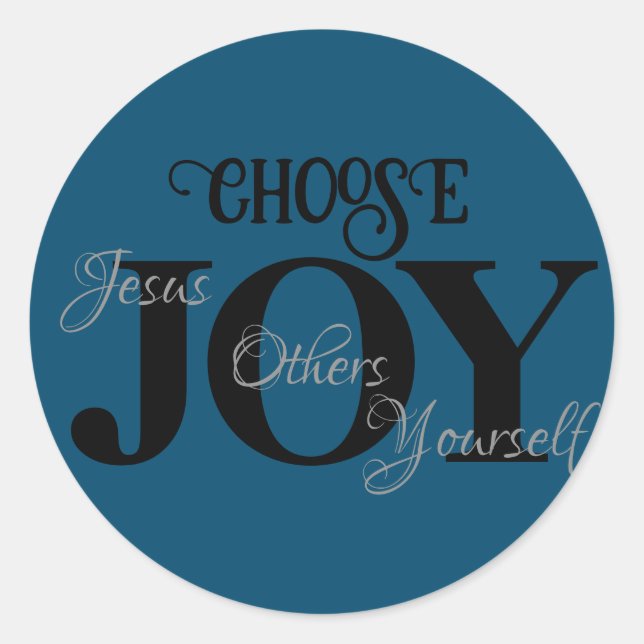 Sticker Rond Choisissez Joy Jésus, Autres, Toi-même (Devant)