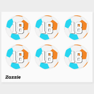 Sticker Rond choisissez TOUTES les couleurs d'équipe garçons fi