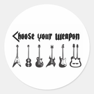Sticker Rond Choisissez votre arme