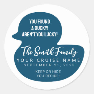Sticker Rond Choisissez votre canard de croisière couleur