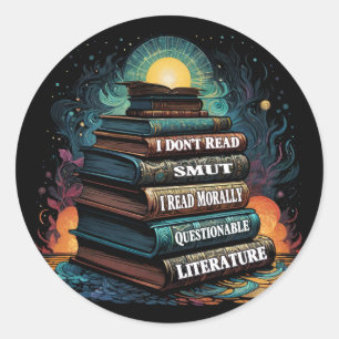 Sticker Rond Choix de livres Humour