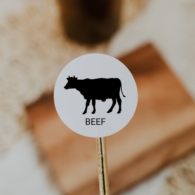 Sticker Rond Choix de repas Mariage de boeuf (Créateur téléchargé)