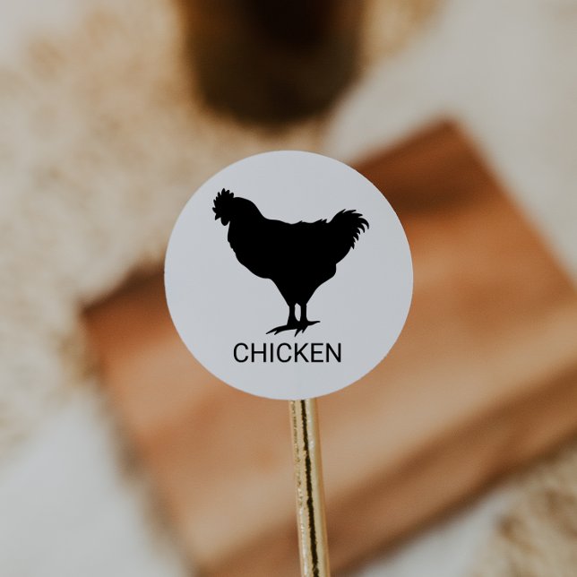 Sticker Rond Choix de repas Mariage de poulet (Créateur téléchargé)