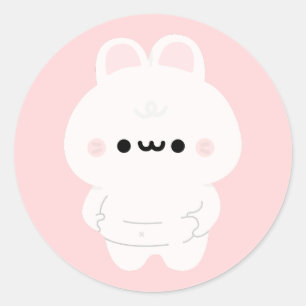 Sticker Rond Chonky Bunny