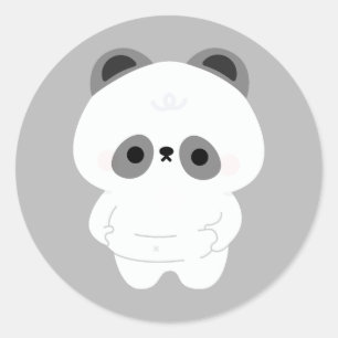 Sticker Rond Chonky Panda