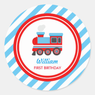 Sticker Rond Choo Choo Train Décor fête d'anniversaire