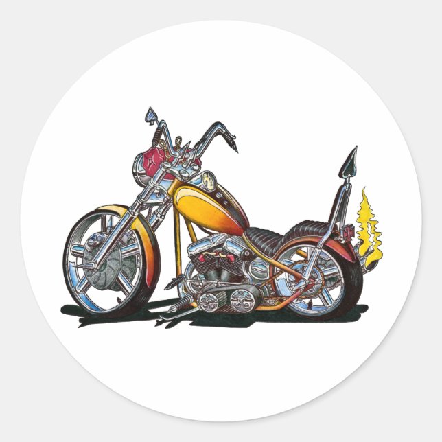 Sticker Rond Chopper dur personnalisé (Devant)