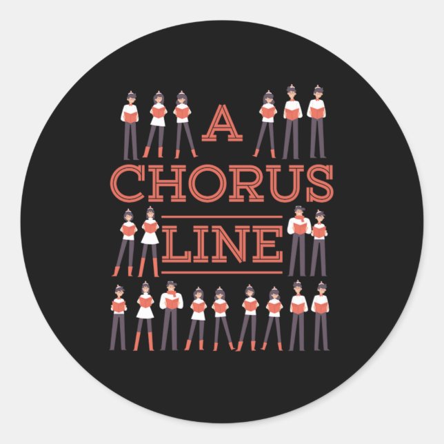 Sticker Rond Chorale Chorale Chorale Chanteur musicien Cadeau (Devant)