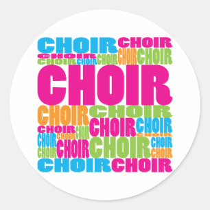 Sticker Rond Chorale colorée