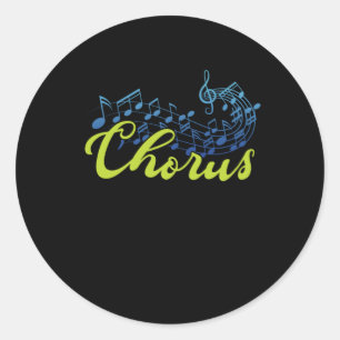 Sticker Rond Chorus Choir Notes Conductor Choral Music Cadeau
