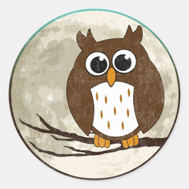 Sticker Rond Chouette (Devant)