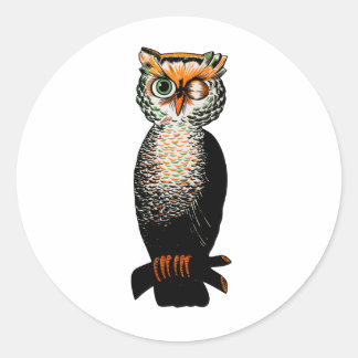 Sticker Rond Chouette