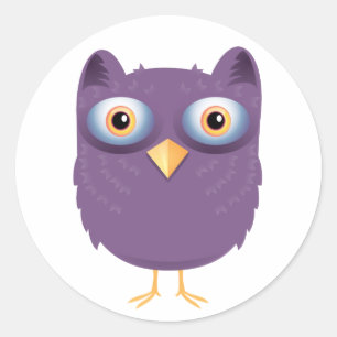 Sticker Rond Chouette